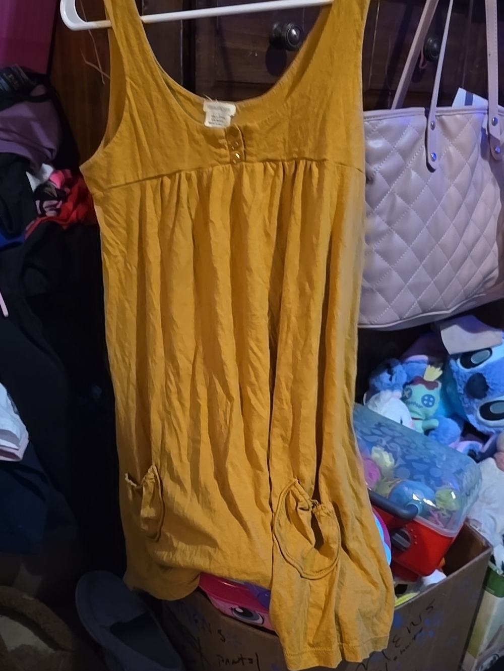 Maurices Mustard Yellow Sleeveless Tunic Top